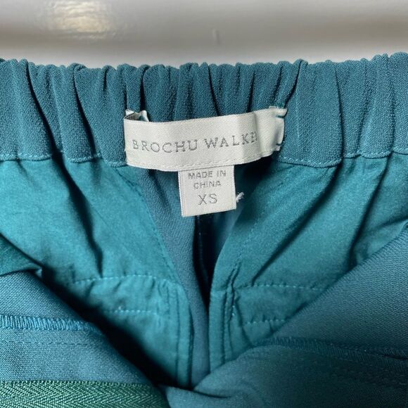 BROCHU WALKER The Westport Mid-Rise Straight Leg Pant in Forestry Green Sz XS - Picture 2 of 12